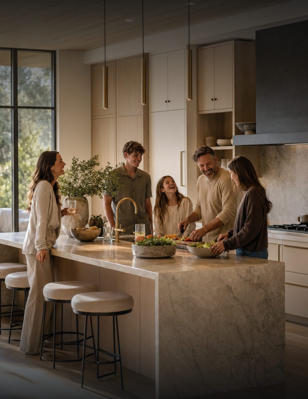 Kitchen and family gathering concept from the magazine