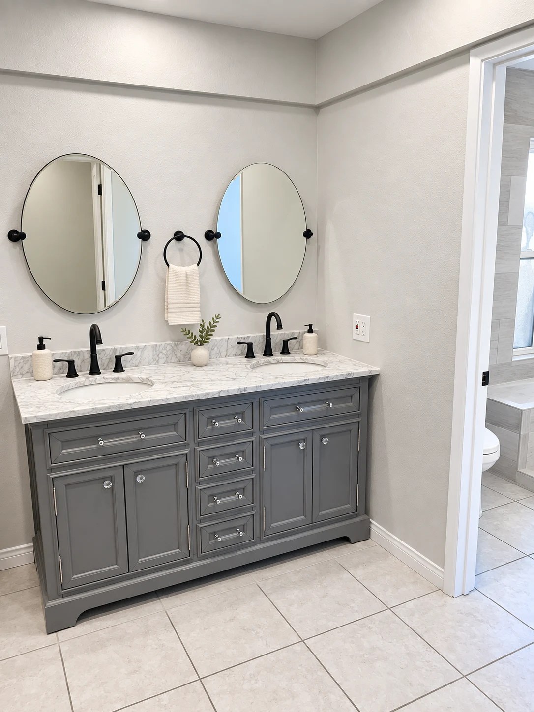 A place for everything — The Patrick bathroom · Virtually staged