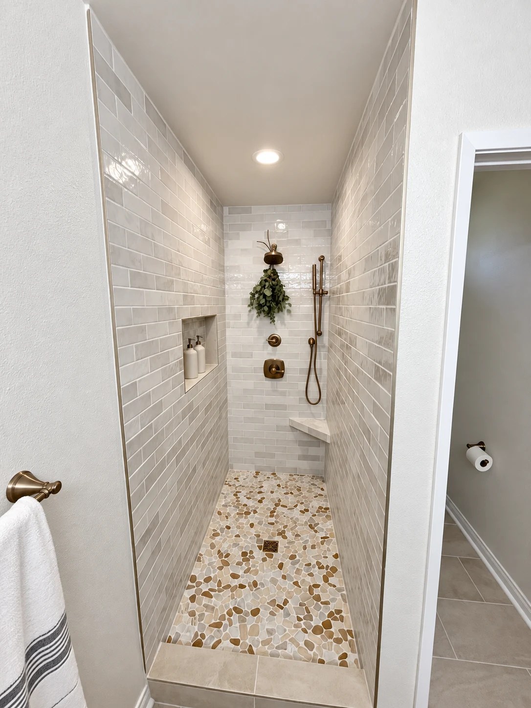 The Wheeler bathroom — completed TNT project, virtually staged